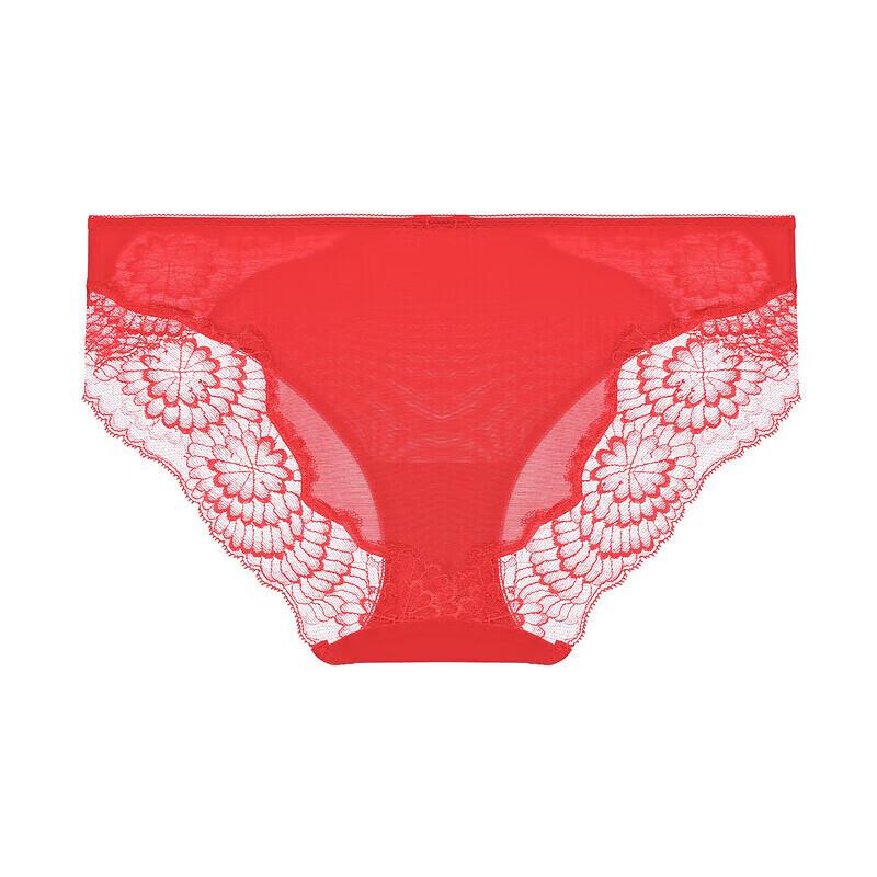 Aimer AM226941 Festive Red Lace Mid-Waist Briefs