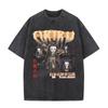 Funny Japan Style Cat Vintage Washed T-Shirts Japan Is Calling and Must Go Surfer Cat T-shirts Men's Women Clothing Short Sleeve