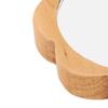 Wood Framed Makeup Mirror Glass Fashionable Handheld Small Round Cosmetic Mirror for Women