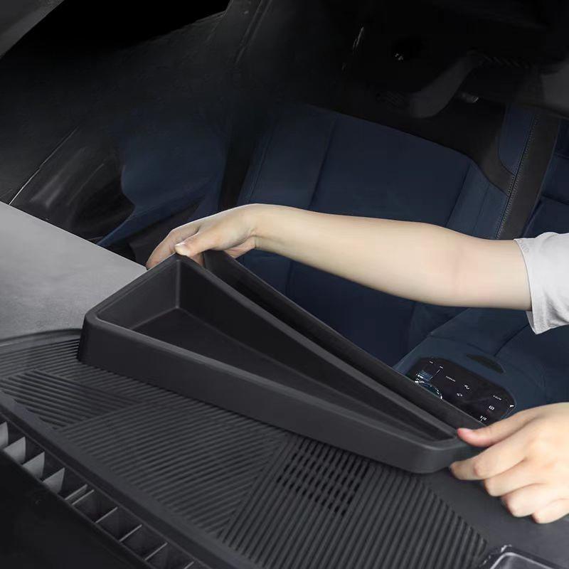 For BMW 5 Series i5 G60 2024 Central Control Navigation Behind Screen Storage Box Dash Organizer Tray Accessories