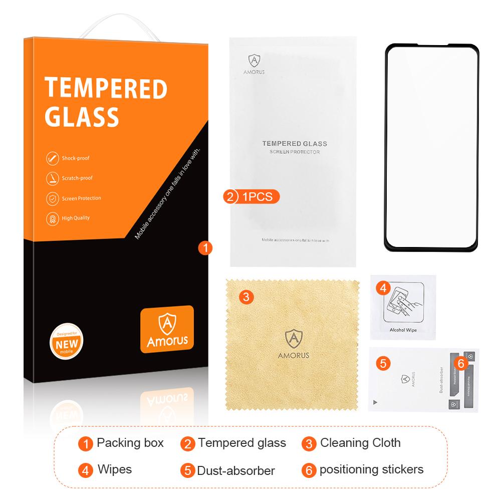 AMORUS Screen Protector for Asus ROG Phone 7 5G,Cover Silk Printing Full Glue Tempered Glass Film Guard