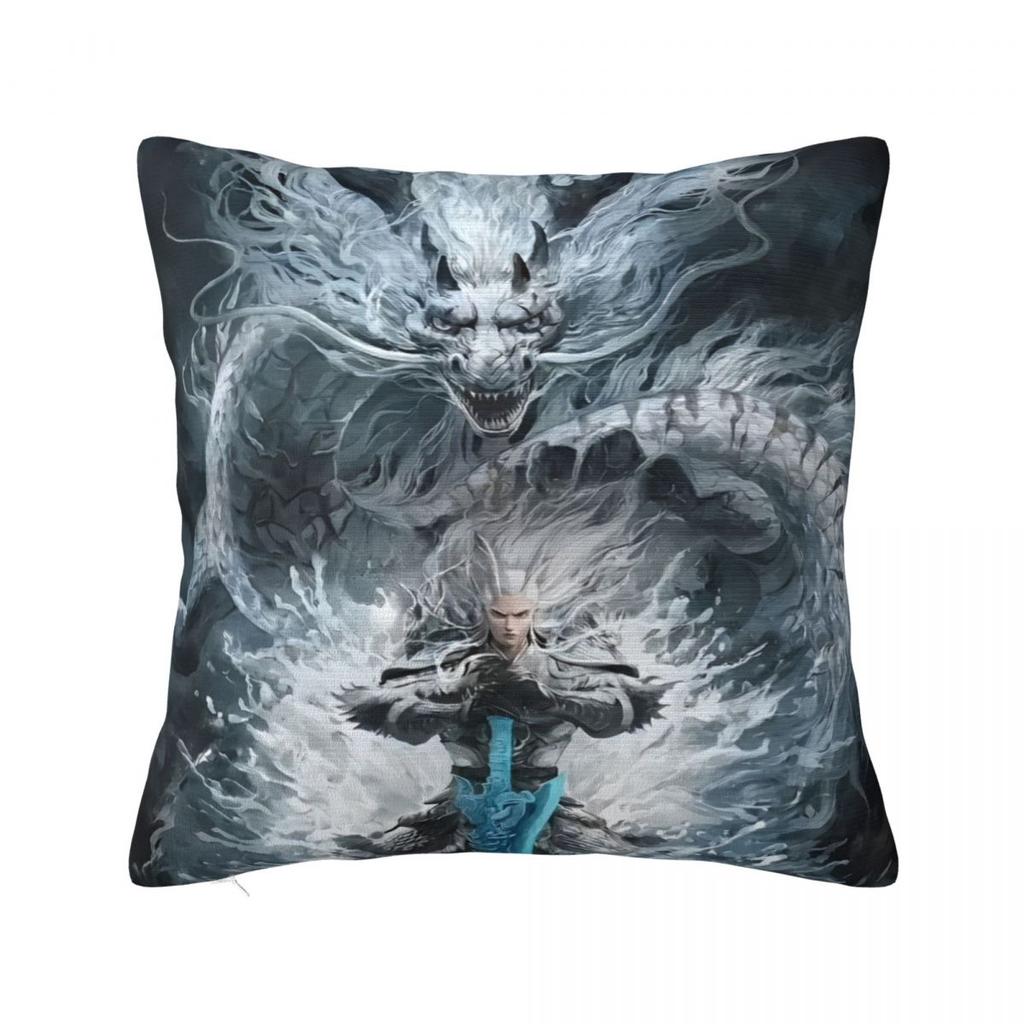 Nezha Birth Of The Demon Child Pillow Cases Ne Zha Cartoon Movie Cushion Covers Zippered Decor Pillowcover For Seat 40X40Cm