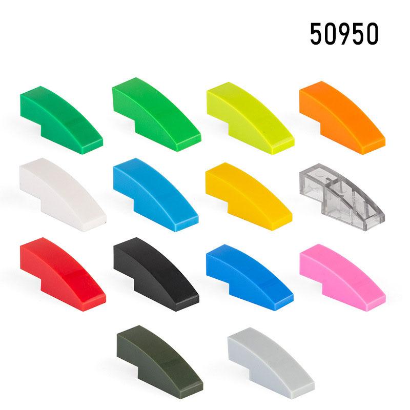 

50pcs Assembles 50950 3x1 curved oblique brick Building Blocks Bricks Bulk Model City Classic Toy Boys Girls Kids Gift