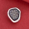 S925 Sterling Silver Irregular Multi-Petal Flower Clasp for Handmade Jewelry and Braided Rope Accessories