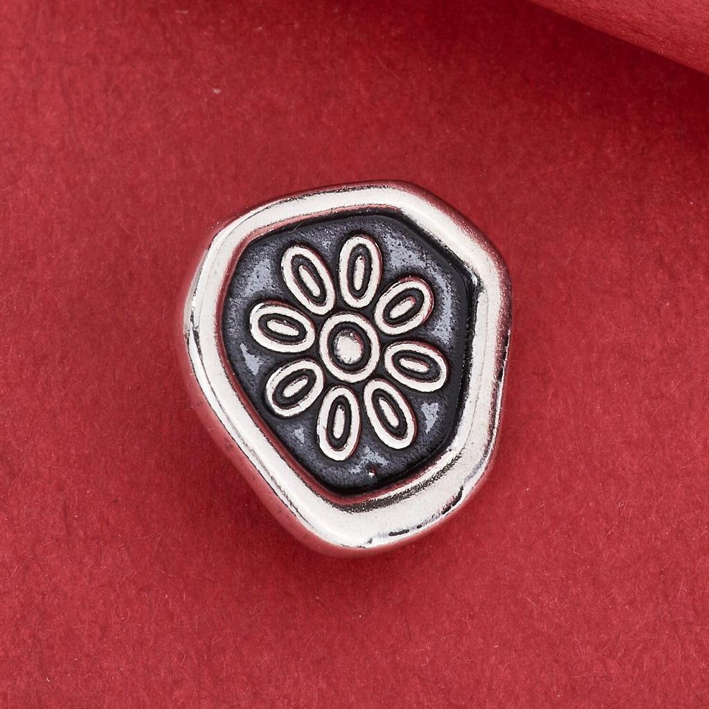 S925 Sterling Silver Irregular Multi-Petal Flower Clasp for Handmade Jewelry and Braided Rope Accessories