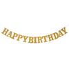 Glitter English Letters Happy Birthday Flag Happy Birthday Latte Banner Customization