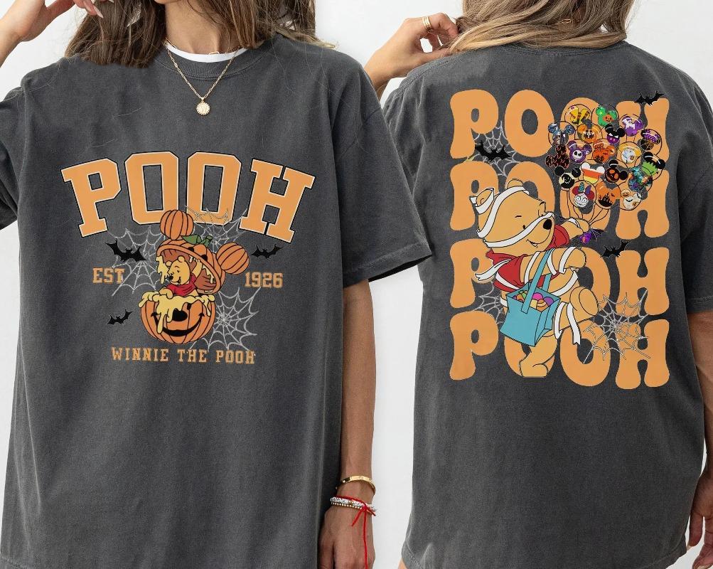Vintage 2Sided Winnie The Pooh Halloween Shirt The Pooh and Friends Trick or Treat Retro Tshirt S
