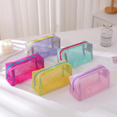 Student Pencil Case & Small Mesh Cosmetic Bag for Travel