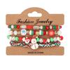 Christmas Charm Bracelet with Snowman, Tree, Santa, and Deer Pendants