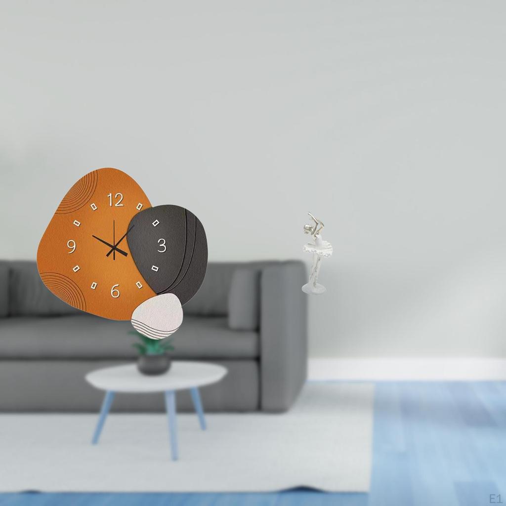 Contemporary Artistic Wall Clock And Ballerina Figurine Ornament Creative Modern Decorative