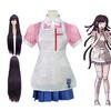 Anime Danganronpa Trigger Happy Havoc Mikan Tsumiki Costumi Cosplay Parrucca Set Completo