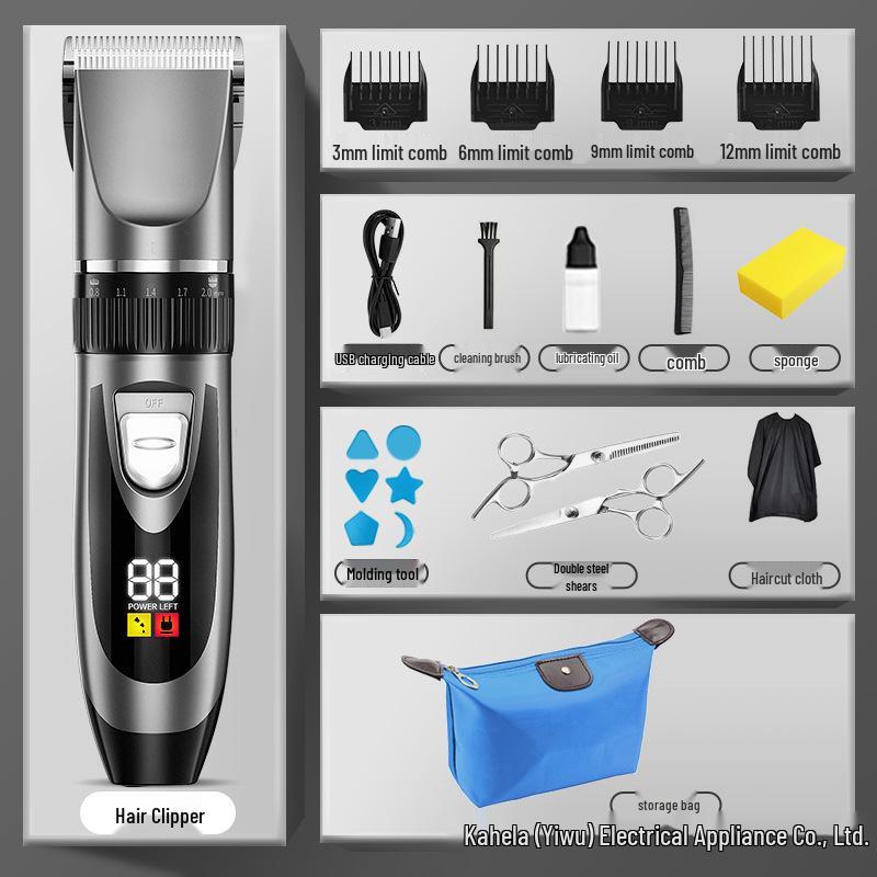 Rechargeable Electric Hair Clipper & Trimmer Combo for Self-Haircuts