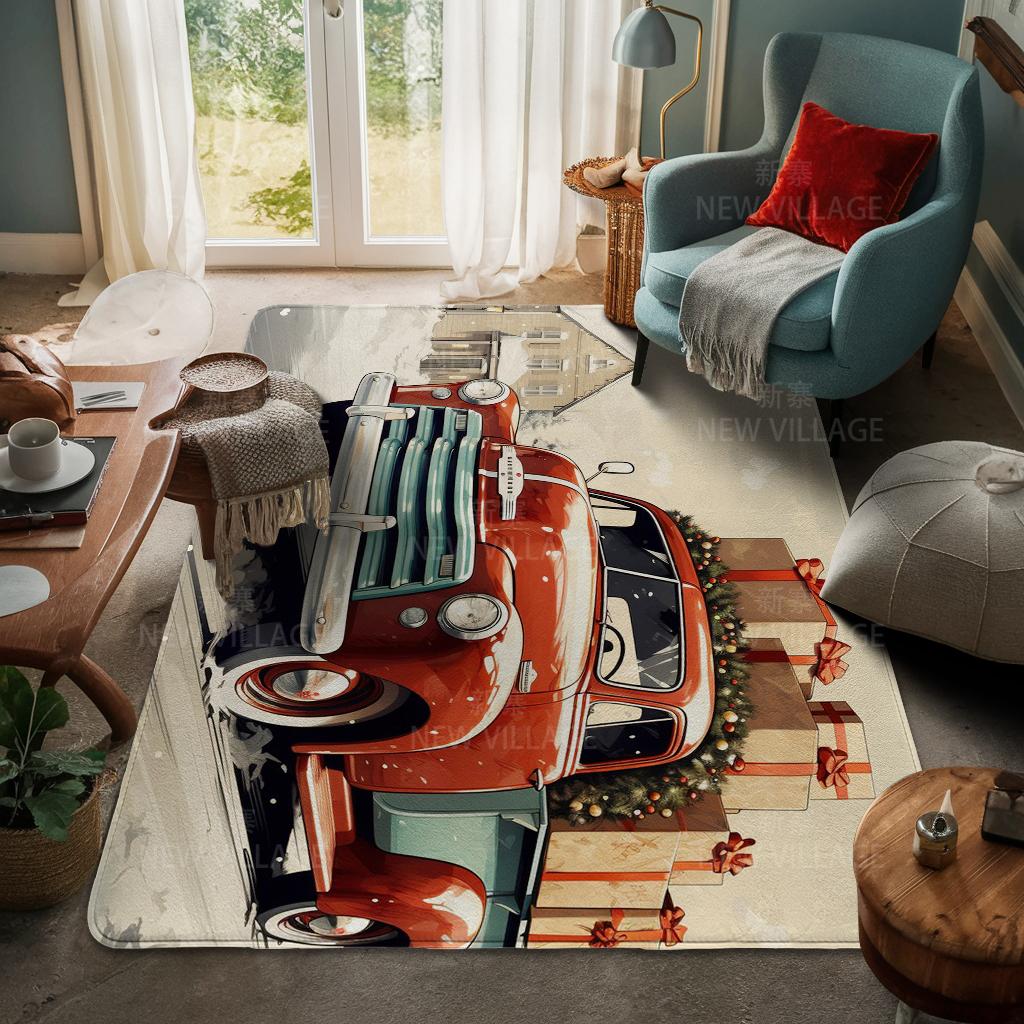 House Entrance Carpet Home Door Mat Living Room Bath Foot Bathroom Non-slip Water Absorption Rugs Bath Merry Christmas Winter