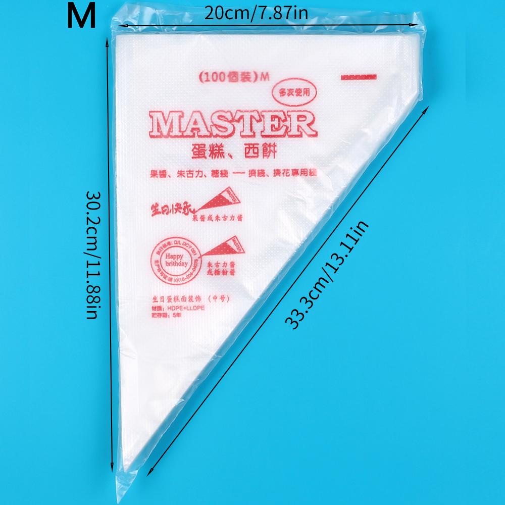 100 Stück Einweg-Spritzbeutel Icing Spritzbeutel Kuchencreme Dekorierbeutel für Kekse Kuchen Cupcakes Backen