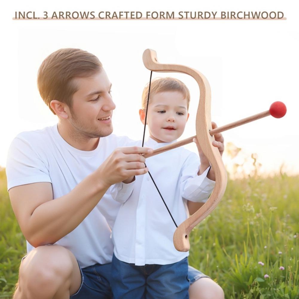 Wooden Children's Bow and Arrow Toy Set for Boys and Girls Birthday Gift Archery Shooting Sports Puzzle Wooden Toy