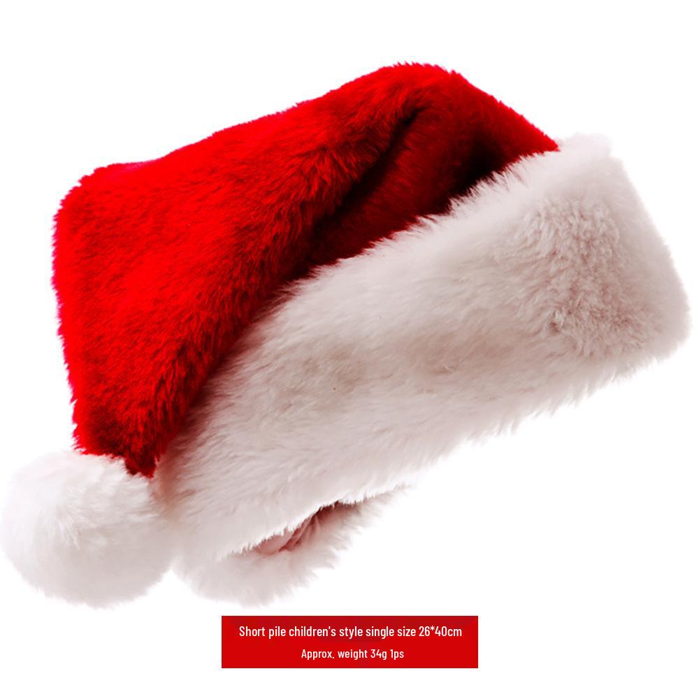 Christmas Hats for Kids and Adults – Short and Long Plush, Non-Woven Fabric, Festive Party Decorations