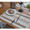 Cotton Linen Placemats Rectangle Table Mat Simple   Party Wedding
