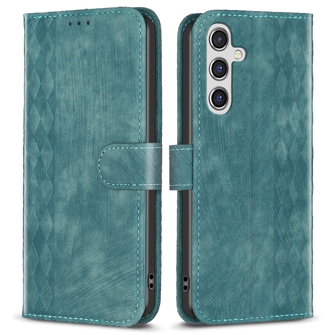 

For Samsung Galaxy A14 5G/4G Stand Case Wallet Imprinting Pattern Drop-proof Phone Cover Green