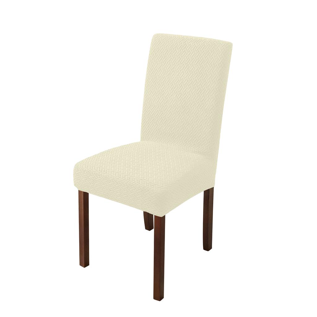 1PC Jacquard Dining Chair Cover Elastic Dustproof Chairs Cover New Solid Color Non-slip Chair Protector for Home Banquet Hotel