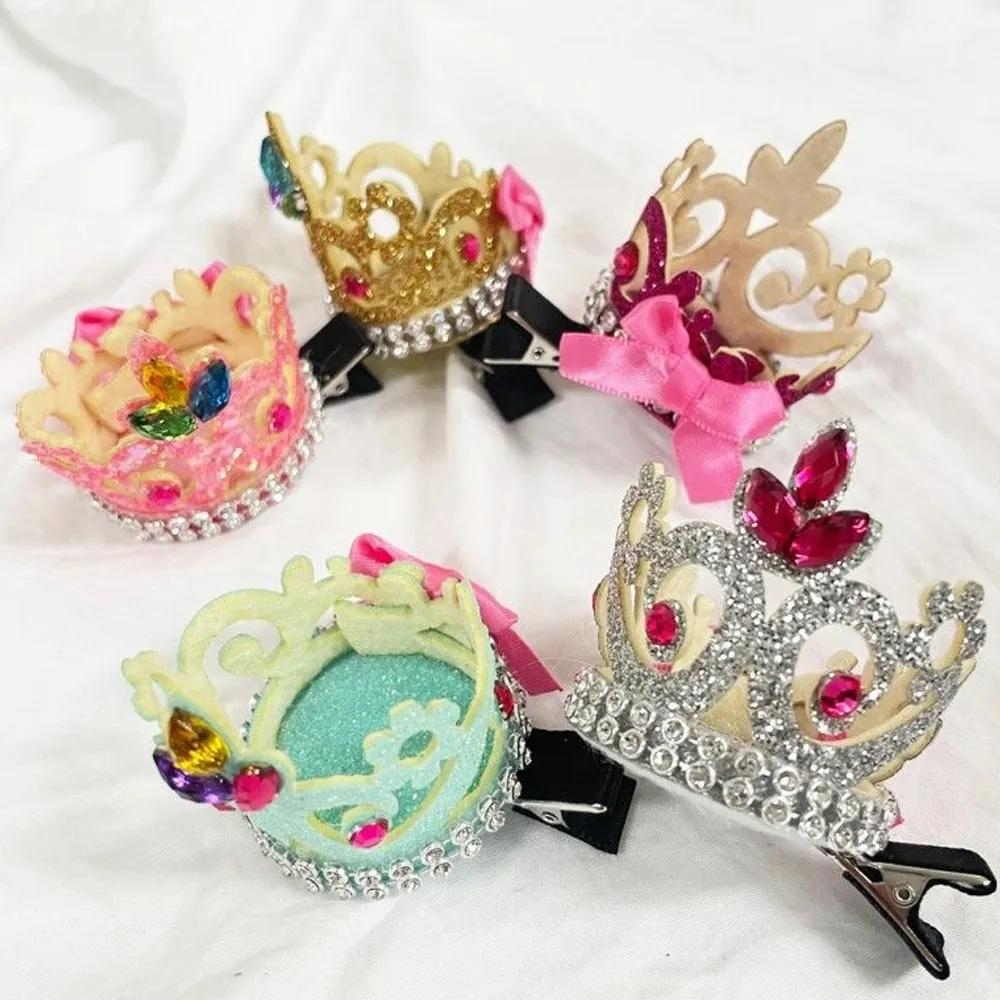 Children s Hair Accessories Princess Hairpins Cubic Crown Claw Clips 10-Piece Set 10-piece set