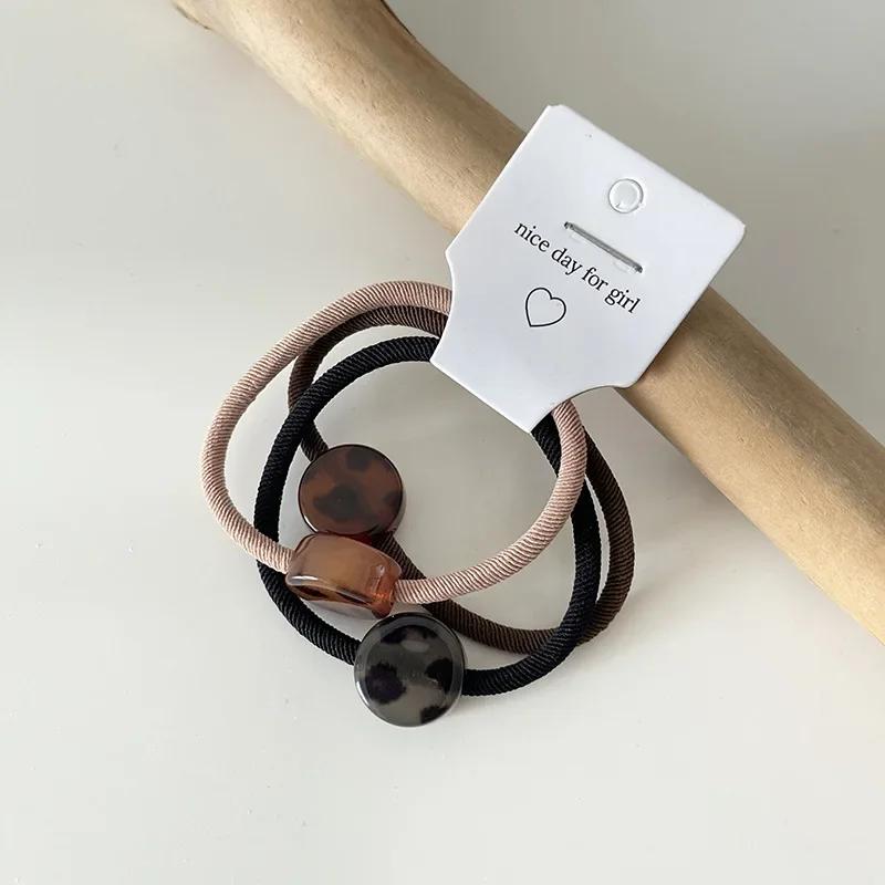 

3 шт. новая классическая леопардовая веревка для волос, модная акриловая веревка для волос, завязки для волос, головные уборы, аксессуары для волос для девочек и женщин