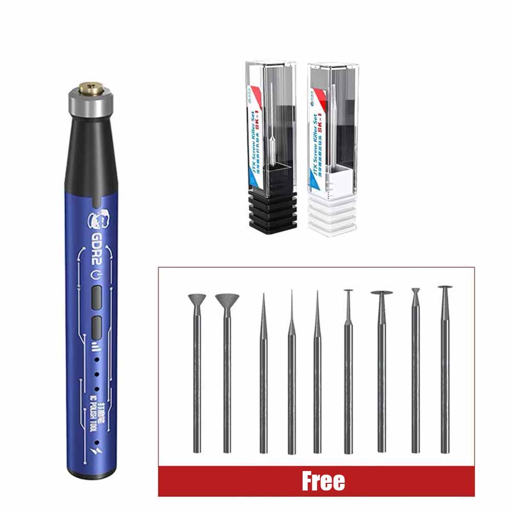 Lanrui U8 Alloy Sliding Thread Drill Bit 2Pcs Set for Stripped Screw Removal Easy Reverse Out Damaged Screws Tools