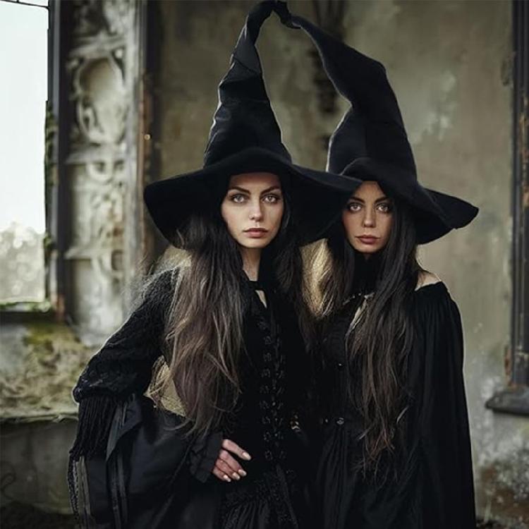 Halloween Kopfschmuck Hexenhut Cosplay Magisches Festival Kappe Elegante Faltbare Zaubererhut Bekleidungszubehör
