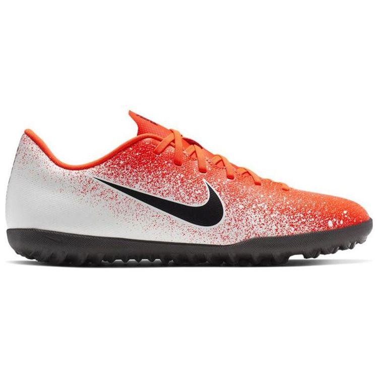 Nike Zapatillas de Fútbol Mercurial Vapor 12 Club Turf para Hombre Zapatillas de Fútbol Blanco Naranja AH7386-801