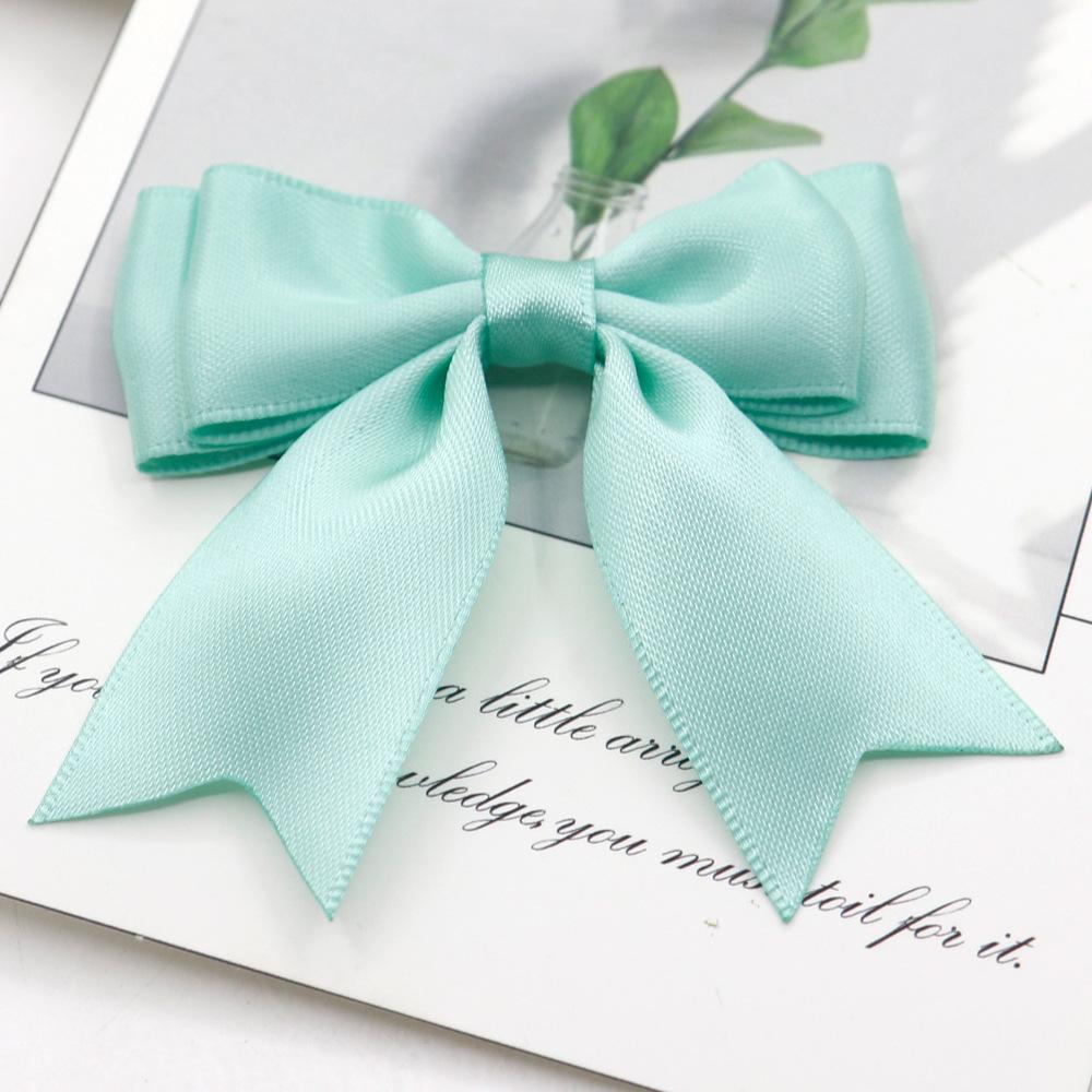 2,5 cm Polyester mit Schwalbenschwanz-Wickelbund Schleife DIY Handgefertigte Blume