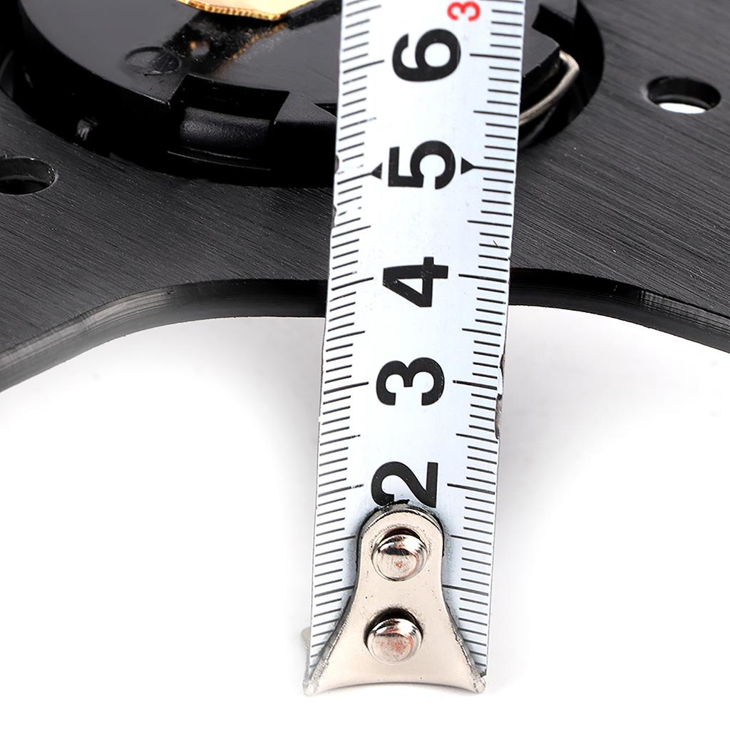 350mm/14in for MOMO Prototipo Style 6‑Bolt Black Leather Racing Steering Wheel Gray Stitching with Horn Button