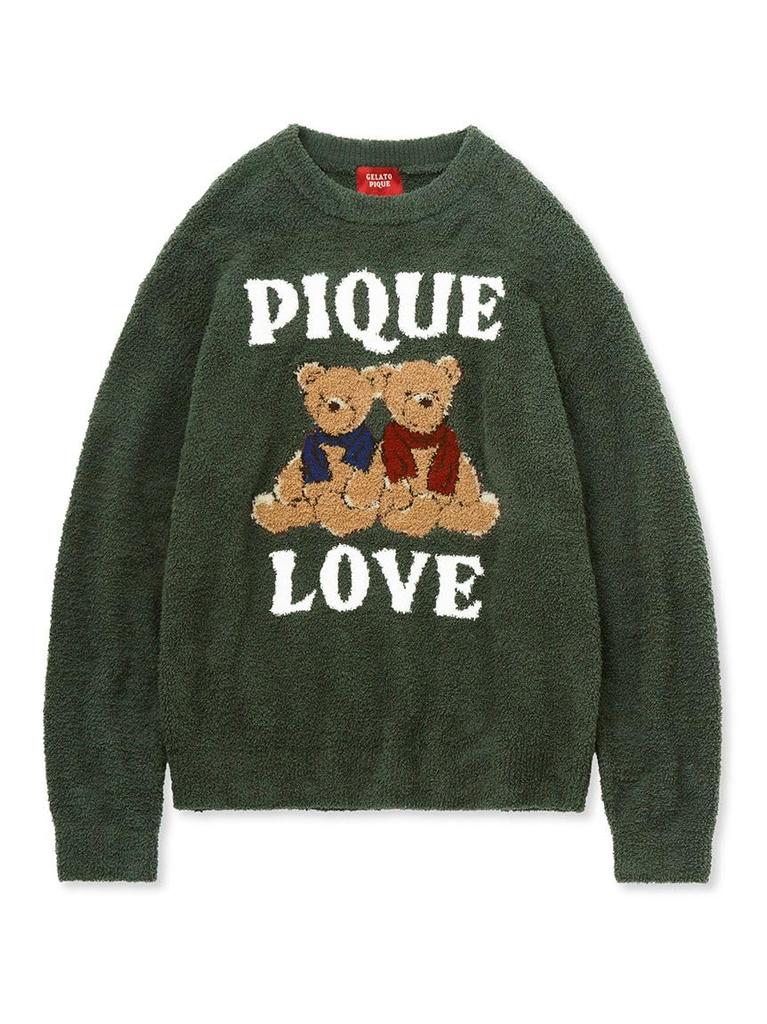 Gelato Pique HOMME Bear Jacquard PO PMNT235994 Green M [HOLIDAY] Men's