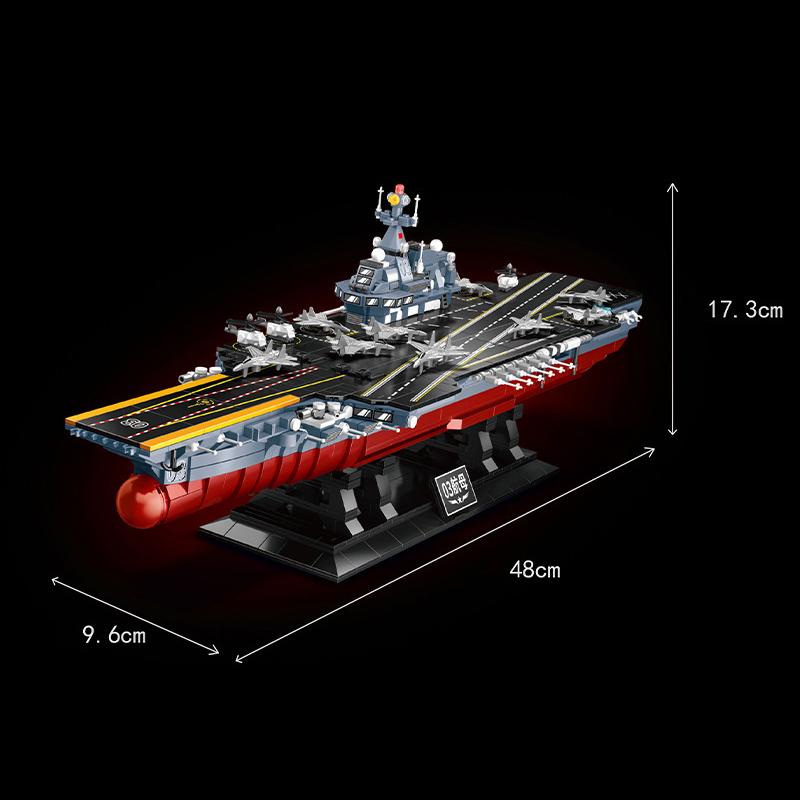 Carrier Model Building Blocks Technical Warship Battleship Weapon Bricks Toys Gift