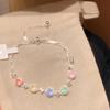Adjustable Shiny Star Bracelet Colorful Zircon Crystal Wrist Jewelry for Women Graduation Gift
