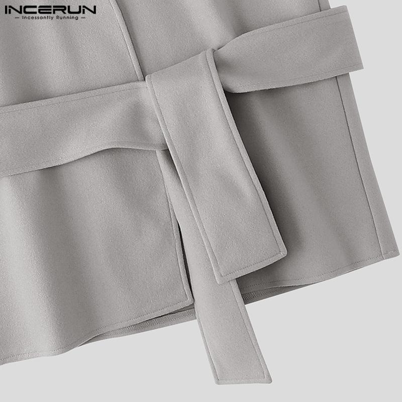 INCERUN Men Sleeveless Belt Waist Casual Loose Waistcoat Vest Suit Blazer