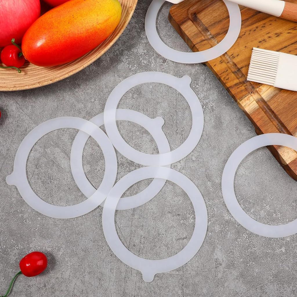 Silicone Jar Gaskets, Rubber Seals for Glass Jars Airtight Silicone Replacement Gasket Leakproof Rubber Gasket for Canning Mason Jars for Mason Jar,