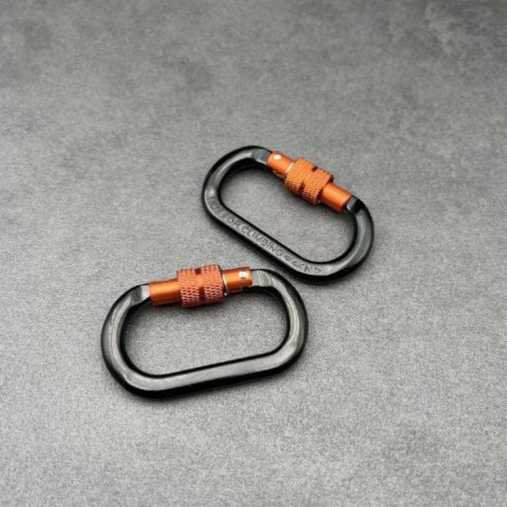 Aluminum D Shape Key Hooks 3 Colors Outdoor Ascend Tool  Mountaineering Protective Equipment