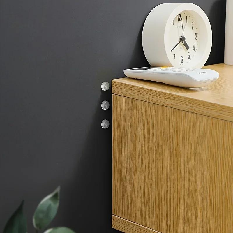 100 Pieces of 8X2.4/10X2mm Self-adhesive Silicone Shock-absorbing Particles, Suitable for Kitchens, Offices, Bathrooms, Bedrooms