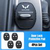 Door Lock Protective Pad Silicone Anti-Rust Shock Absorption Buffer Pad for Wuling Hongguang Starlight S Bingguo MINI Xingchi