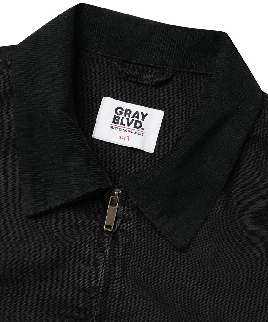 GRAYBLVD Colt Collar Work Jacket (Black)