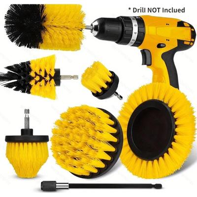 Set di 7 pezzi di spazzole per la pulizia, set di accessori per spazzole per trapano, spazzola per trapano elettrico, kit spazzole per la pulizia con asta di prolunga, spazzola per trapano per auto