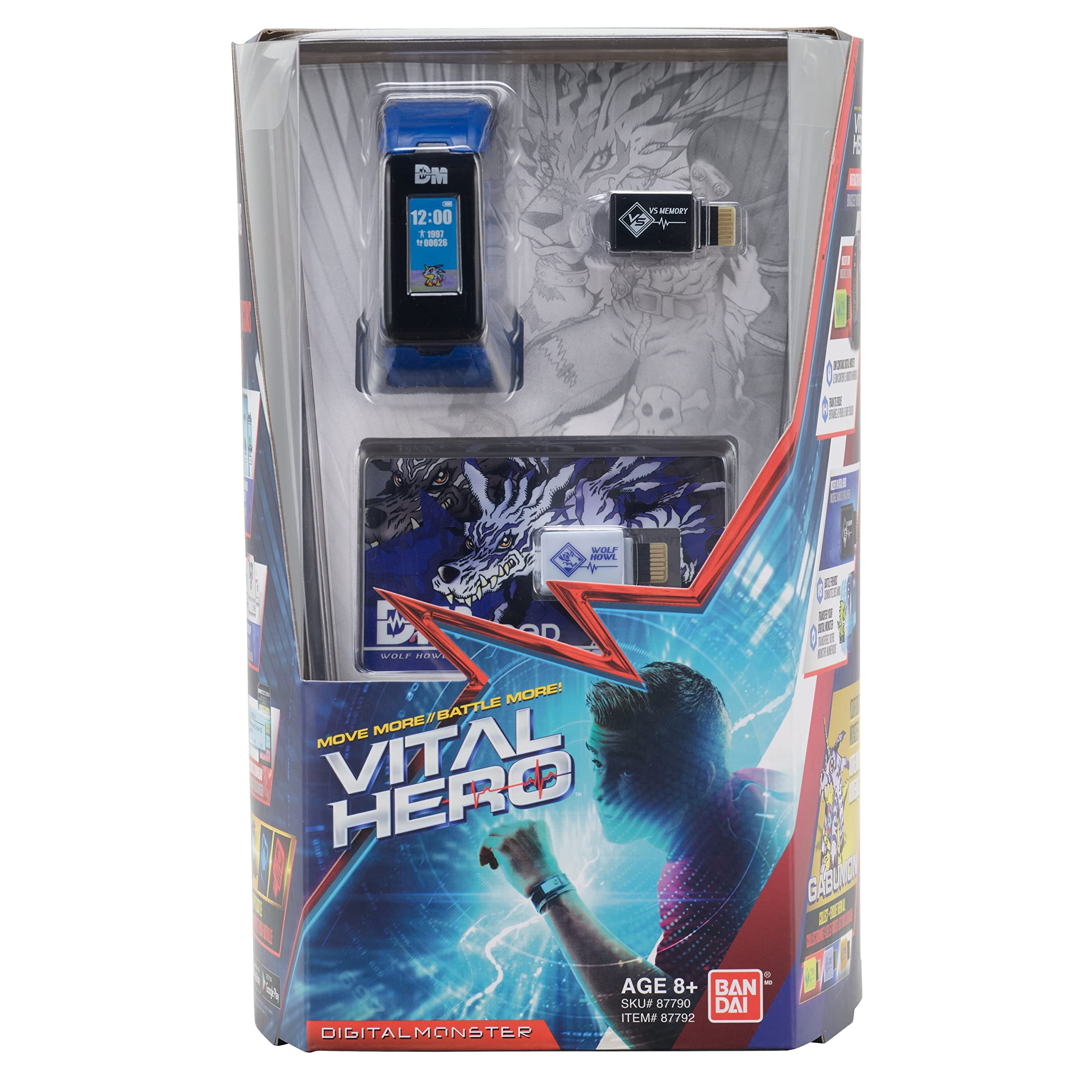 

[Bandai Namco] Digimon - Vital Hero Interactive Fitness Tracker/Digital Watch/Virtual Pet (Blue)