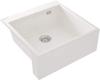 Granite Kitchen Sink 1-Bowl Alabaster Steel Zqe A10K