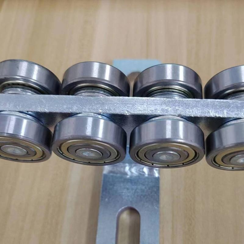 Solid Steel T Shaped Pulley Track Wheel Trolley Assembly Smooth Operation for 1-5/8" Width Channel 540lbs Load Capacity