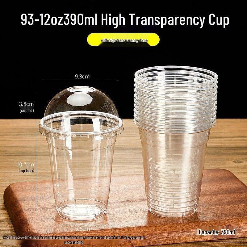 Transparent Mini Milk Tea Disposable Cup with Lid - Small Size for Cold Drinks