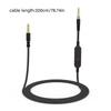 Premium Braiding Cable For CloudAlpha Double Gold Plate Plugs Inline Mic Mute Switching Enhances Audios Transmission
