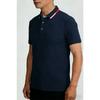 Men Contrast Collar Short Sleeve Polo Shirt Casual Top