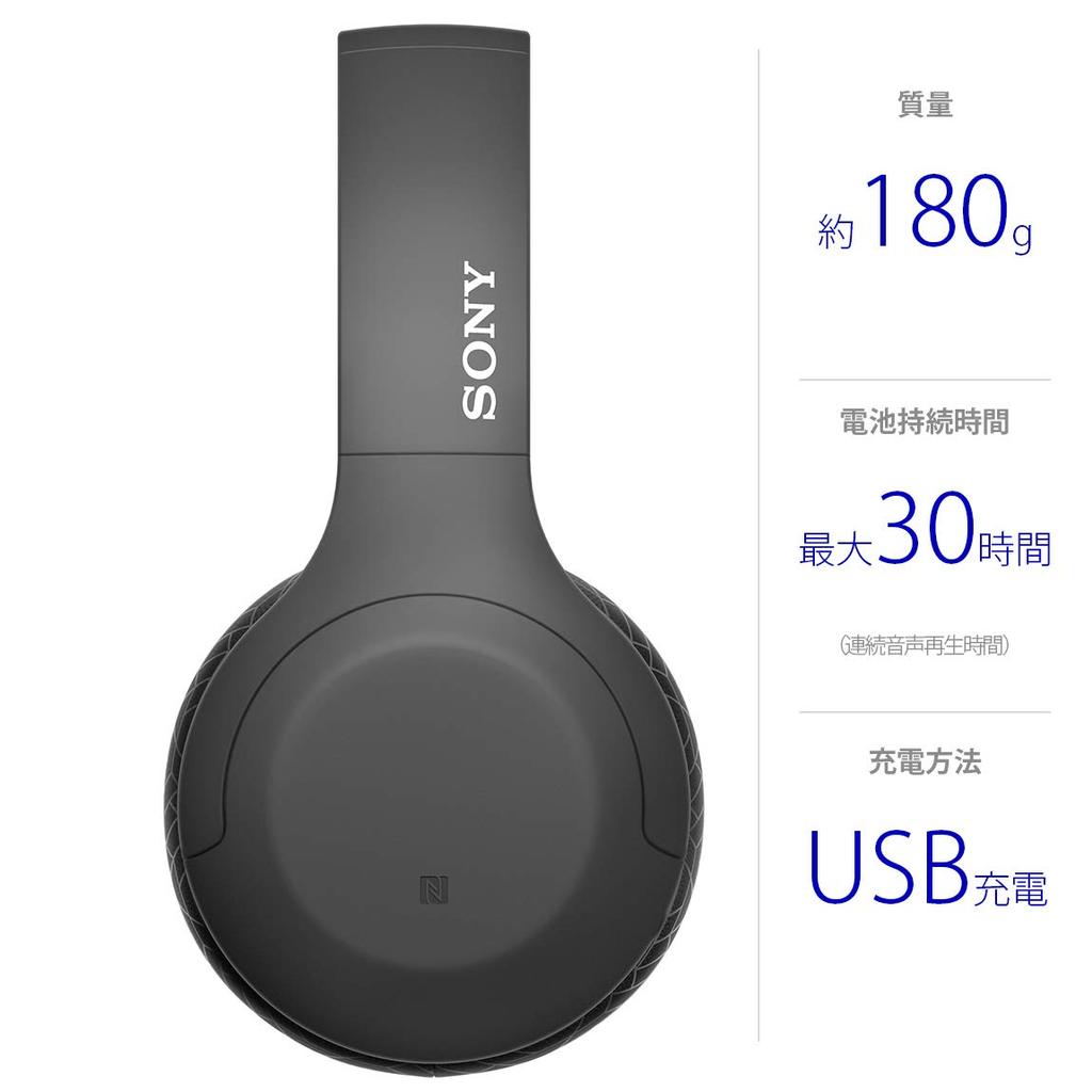 Sony WH-H810 Wireless Headphones Hi-Res Compatible Alexa Built-in Bluetooth 30H Playback Touch Sensor Compact Black WH-H810 BM