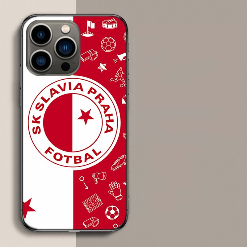 Sk Slavia Praha Czech Republic Phone Case For Apple Iphone 16E 16 17 Pro Max Air 15 Pro 14 Plus 12 13 Mini Cover Cute Fu