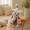 Modern Abstract Man and Dog Statue Desktop Decoration, Resin Pet Lover Gift for Home Office Shelf, Minimalist Human & Puppy Sculpture Figurine for