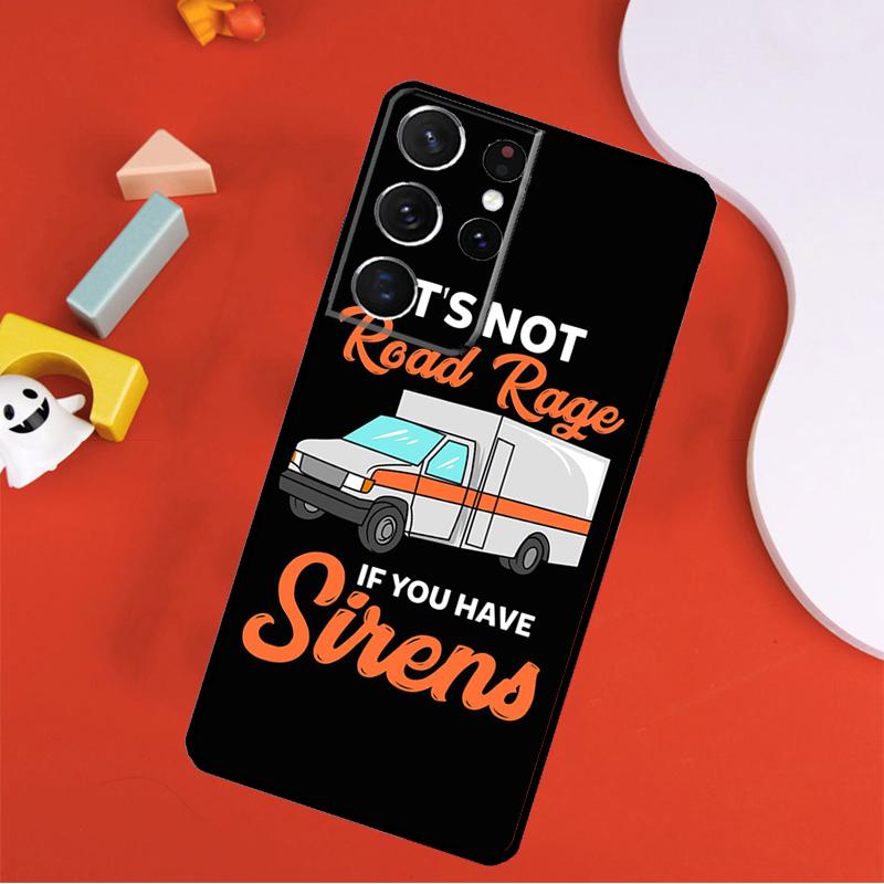 Ambulance Car Phone Case For Samsung Galaxy S24 Ultra S25 Ultra S9 S10 S20 S21 S22 S23 Plus S24 FE Cover